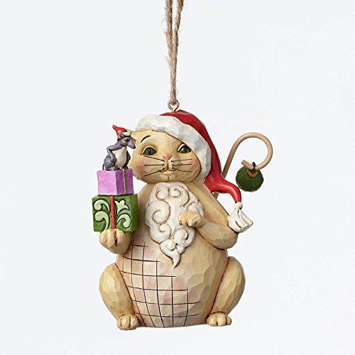 Enesco Jim Shore Christmas Cat with Gifts Ornament