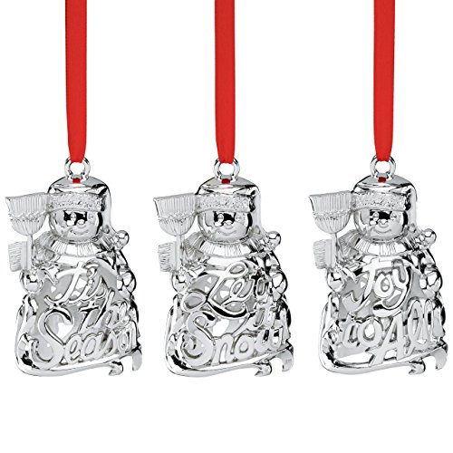 Lenox Metal Snowman Ornament, Set of 3