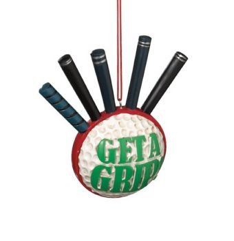 GET A GRIP Funny Golf Christmas Tree Ornament