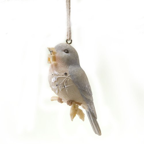 Enesco Foundations Joy Bird with Music Charm Ornament, 3.35-Inch