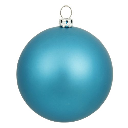 Vickerman 35073 – 6″ Turquoise Matte Ball Christmas Tree Ornament (4 pack) (N591512DMV)