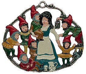 Snow White German Pewter Christmas Ornament