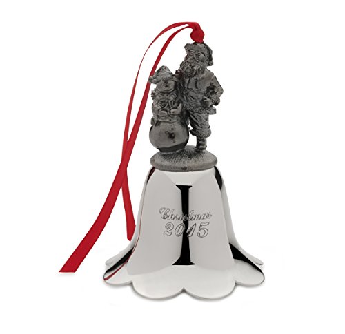 Wallace 24th Edition 2015 Annual Santa and Snowman Bell Ornament