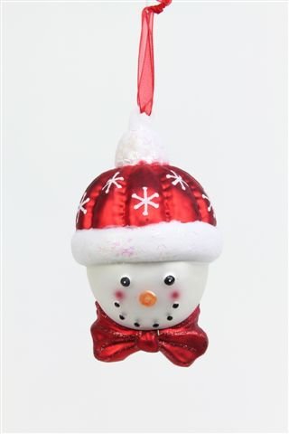 Sage & Co. Glass Snowman Head Ornament