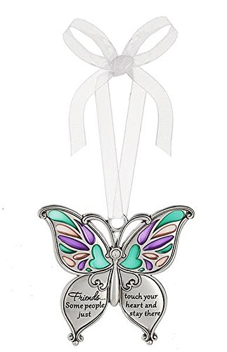 Ganz Butterfly Wishes Colored Ornament – Friends… Some people just touch your heart and stay there