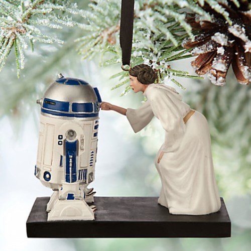 disney store sketchbook star wars princess leia R2-D2 ornament new with box