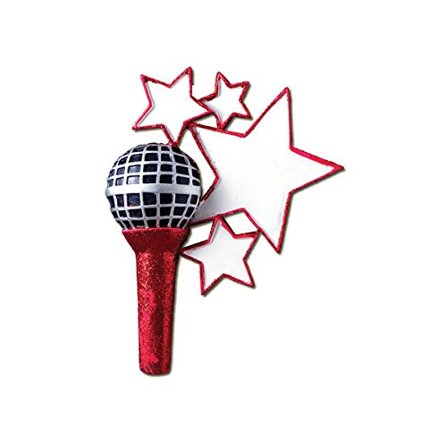 Microphone Personalized Christmas Ornament