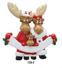 Moose Family Of 3 Ornament