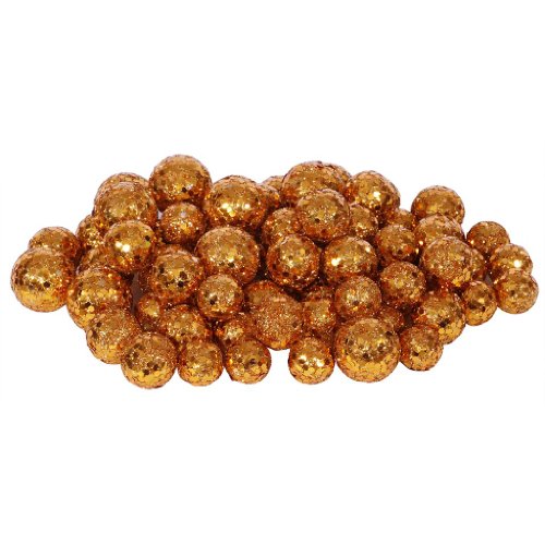 Vickerman 32957 – 20-25-30MM Copper Glitter Ball Christmas Ornament (68-72 pack) (L132218)