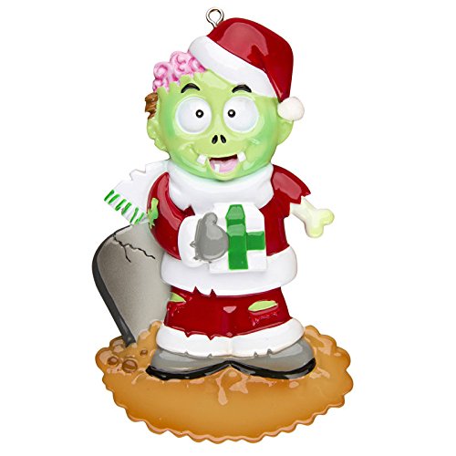 Zombie Personalized Christmas Tree Ornament