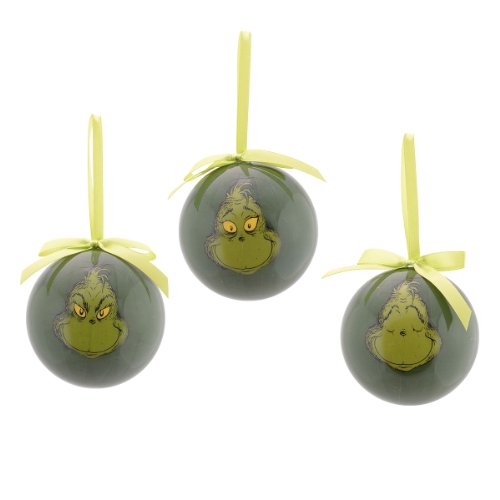 Department 56 Grinch Grinchy Face Orns, Set of 3