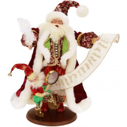 Mark Roberts – 2015 Santa And Elf Checking List – 18″