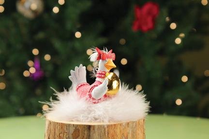 Patience Brewster Mini Goose A Laying – Krinkles Christmas Décor New 08-30641