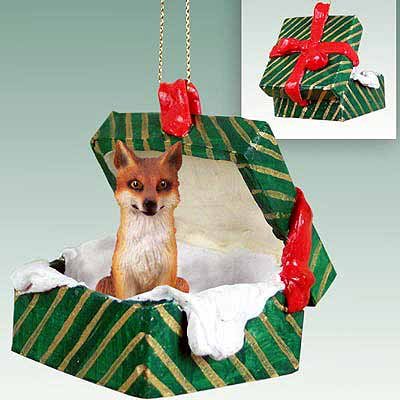 Fox Gift Box Christmas Ornament Red – DELIGHTFUL!