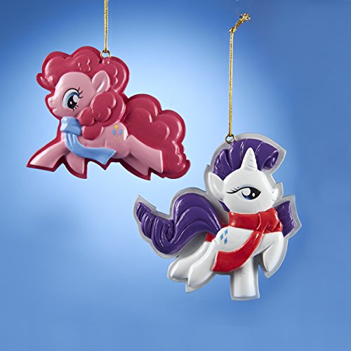 Kurt Adler MY Little Pony Pinky Pie And Rarity Ornaments (set OF 2 Assorted)