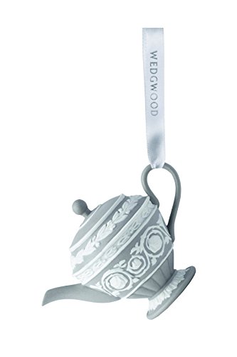 Wedgwood Iconic Teapot Christmas Ornament, Grey