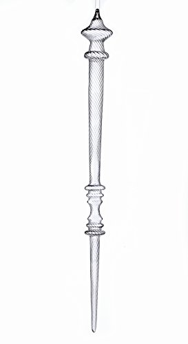 Sage & Co. XAO16706CL 18″ Glass Swirl Ice Spike Ornament