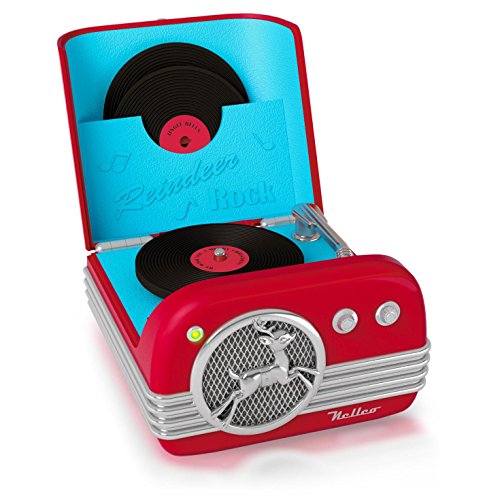 Musical Interactive Reindeer Rock Record Player Ornament 2015 Hallmark