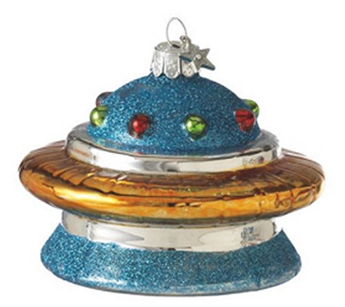 Cosmically Cool Space Rocket Plastic Ornament