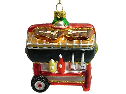 One Hundred 80 Degrees Glass Barbeque Christmas Tree Ornament