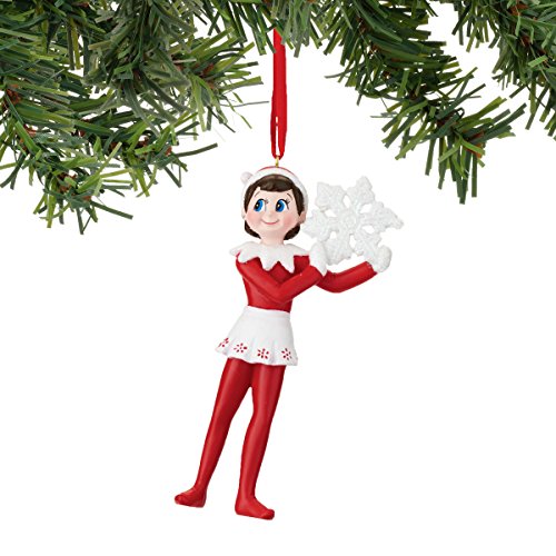 Department 56 Elf on The Shelf Girl with Snowflake Ornament