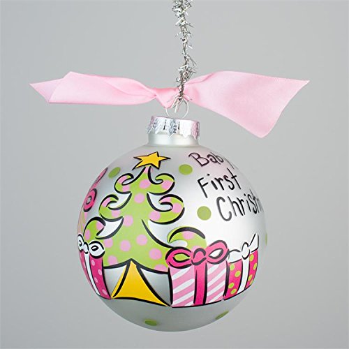 Glory Haus Girl Baby’s First Glass Ornament