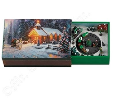 Mr. Christmas Thomas Kinkade Holiday Match Box Melodies Music Box “Jolly Old St. Nicholas” Decoration #11454