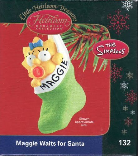 Carlton The Simpsons Maggie Waits For Santa Christmas Ornament
