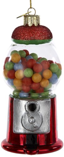 Kurt Adler 4-1/2-Inch Noble Gems Glass Gumball Machine Ornament