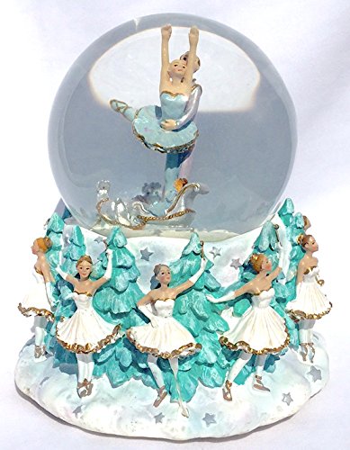 Nutcracker Themed Musical Snow Globe Glitterdome 100mm Dance of the Sugar Plum Fairies