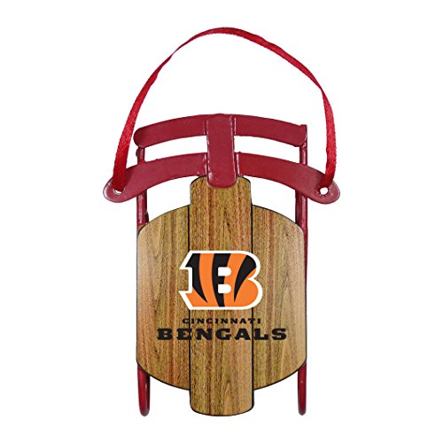 Cincinnati Bengals – NFL Official 3.5″ Metal Sled Ornament