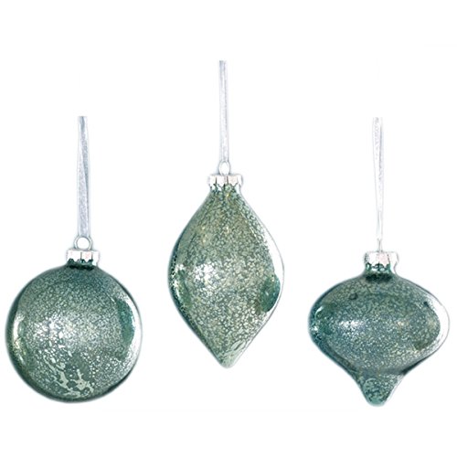 Affordable Sage & Co Sage & Co. Glass Glass Onion Finial Christmas Ornaments- Pack of 6