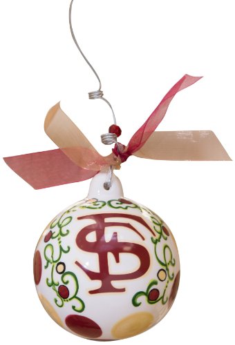 Glory Haus Florida State University Ball Ornament, 4 by 4-Inch