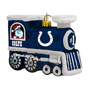 NFL Indianapolis Colts Blown Glass Train Ornament