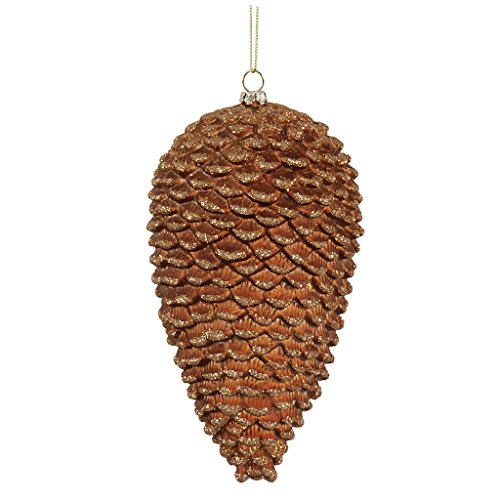 Vickerman 337295 – 7″ Copper Matte Glitter Pine Cone Christmas Tree Ornament (M114128)