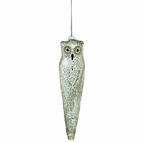 Midwest CBK Icicle Owl Glass Christmas Ornament