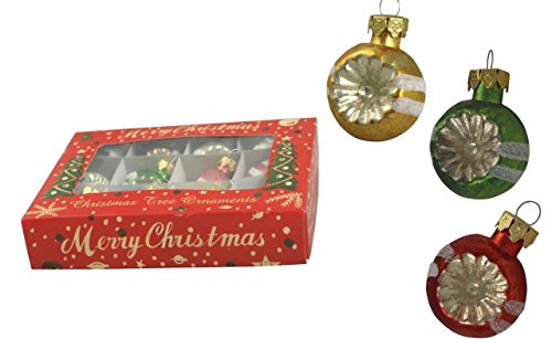 Bethany Lowe Christmas – Retro Stripe Mercury Ball Ornament Set – LG0756