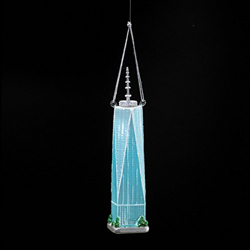 Kurt Adler Noble Gems Freedom Tower Ornament, 6.5-Inch