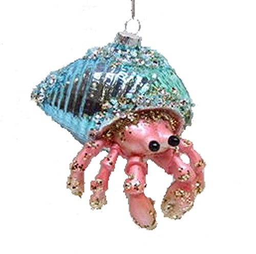 December Diamonds Blown Glass Embellished Hermit Crab Christmas Ornament