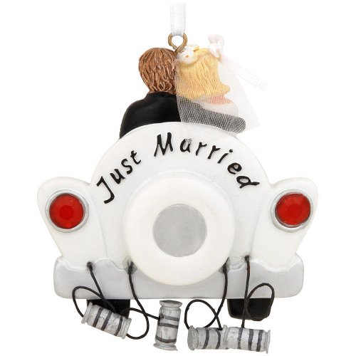 Just Married Wedding Car Ornament