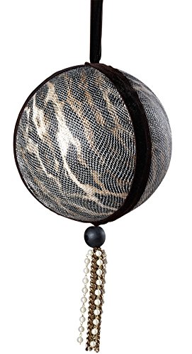 Sage & Co. XAO13734BZ Faux Snakeskin Ball Ornament, 6-Inch