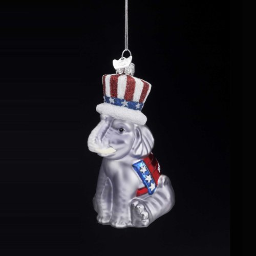 Kurt Adler Noble Gems “Vote 2012” Elephant Christmas Ornament