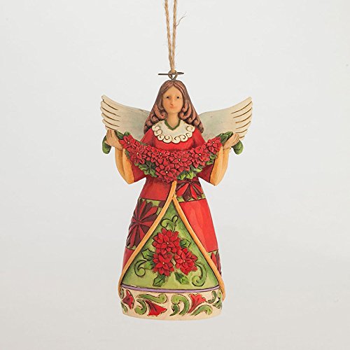 Enesco Jim Shore Poinsettia Angel Ornament