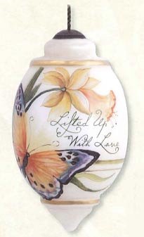 Ne’Qwa Art Lifted Up With Love-New For 2013 – Glass Ornament Hand-Painted Reverse Painting Distinctive 7124100