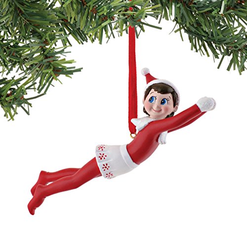 Department 56 Elf on The Shelf Flying Back to Santa Ornament