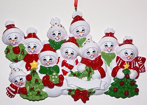 Snowman Family of 10 Ornament