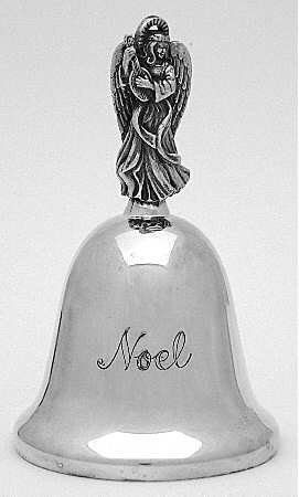 Reed and Barton Noel Bell Silver Plated Ornament Hark, The Herald Angels Sing