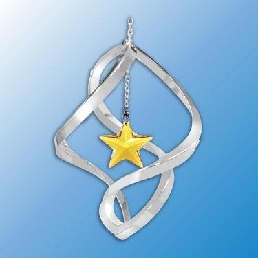 Chrome Plated Star Crystal Classic Spiral – Gold – Swarovski Crystal