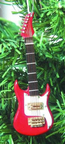 Music Treasures Co. Electric Guitar Red Christmas Ornament