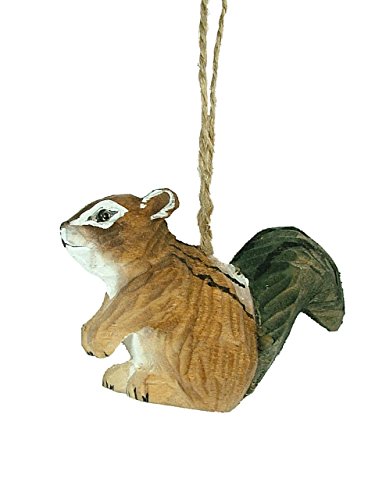 New Carved Chipmunk Upright Animal Nut Christmas Tree Ornament Creative Co-Op